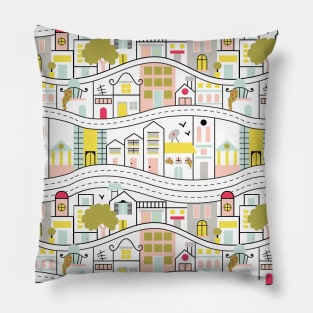 City Life Doodle Pillow