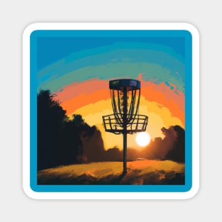 Disc Golf Against a Morning Sunrise Magnet