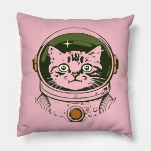 cat in space kitten funny Pillow