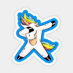 Cute Cool Unicorn Dabbing - Funny Unicorn Artwork Magnet