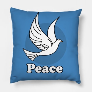 White Dove Peace Symbol Pillow