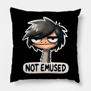 Not Emused Emo Emu Pillow