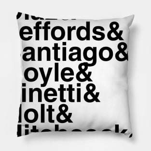 Brooklyn Nine-Nine Helvetica List Pillow