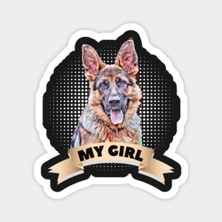 shepherd dog, dog shirt, shepherd dog breed, german shepherd, german shepherd gift, alsatian, herding dog, guard dog Magnet