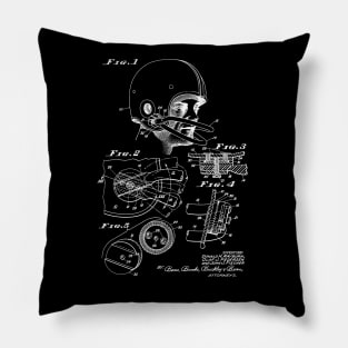 Football Helmet Vintage Patent Drawing Funny Novelty Pillow