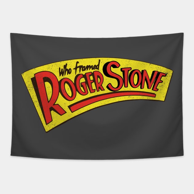 Who Framed Roger Stone Tapestry by politicart