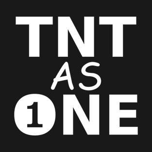 TNT As One White Text T-Shirt