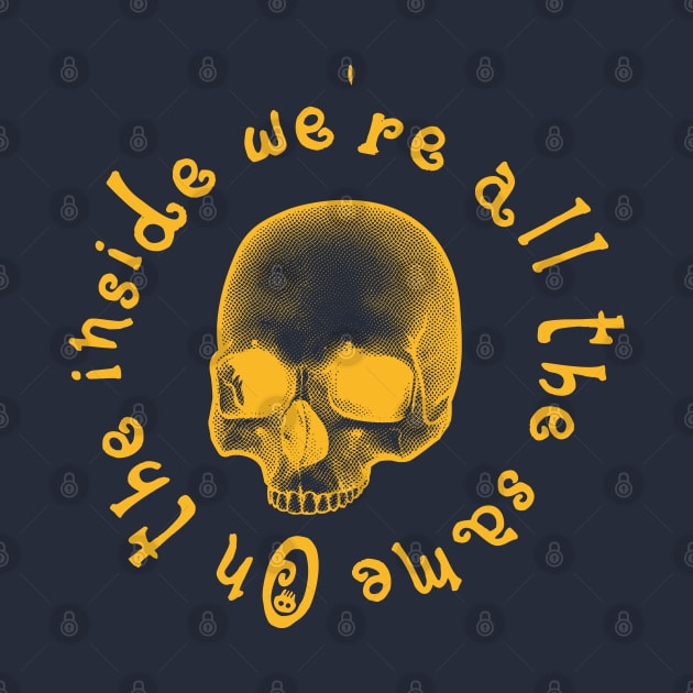 On the inside we are all the same - Yellow Skull by SalxSal