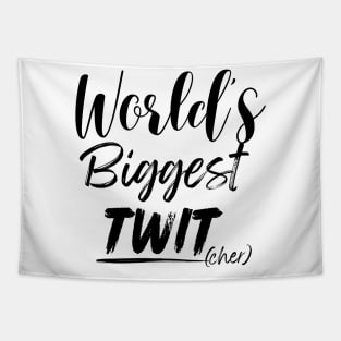 World's Biggest Twitcher Birdwatching T Shirt Tapestry