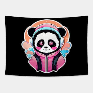 Panda Illustration Tapestry