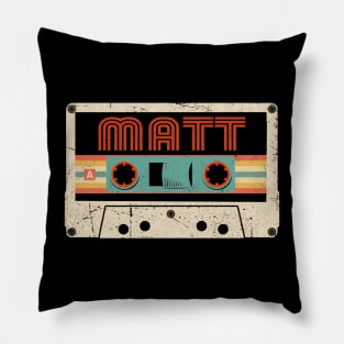 Matt Graphic Proud Name Personalized Birthday 70s 80s 90s Vintage Styles Pillow