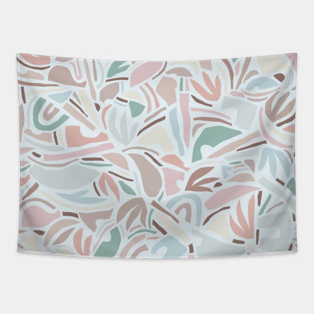 Pastel Contemporary Abstraction / Papercut Nature Tapestry by matise