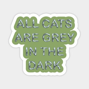 All cats are grey in the dark Magnet