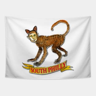 South Philly Cat Monkey Tapestry