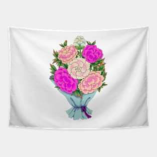 Minhwa: Peony Bouquet B Type (Korean traditional/folk art) Tapestry