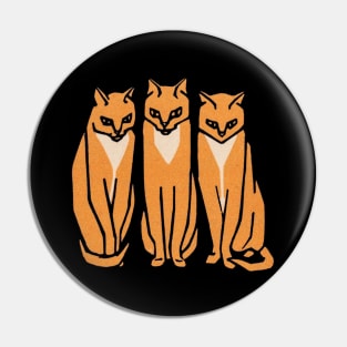 Orange Cat Clan Pin