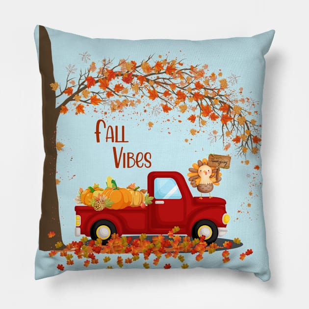 Fall Vibes Pillow by Athikan