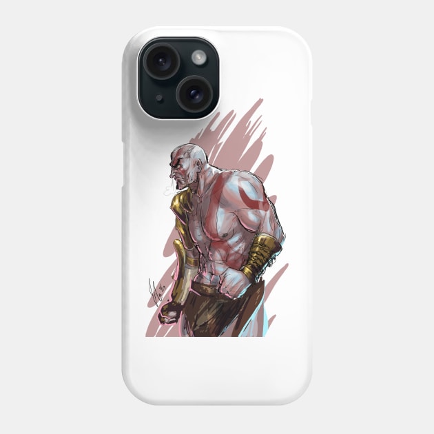 God of Frown Lines Phone Case by CandaceAprilLee