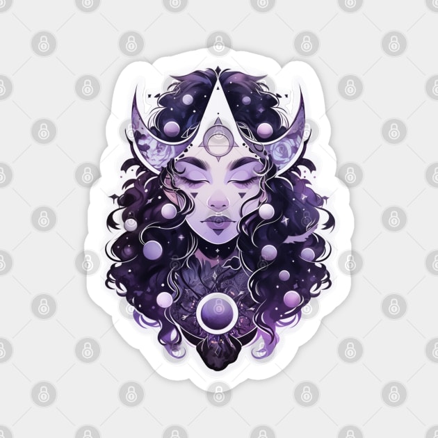 Pastel Goth Moon Child Magnet by DarkSideRunners