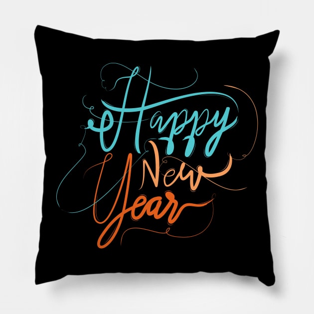 Happy New Year Pillow by Distrowlinc