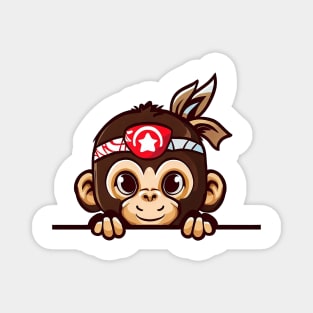 Sneaky japanese Monkey so cute Magnet