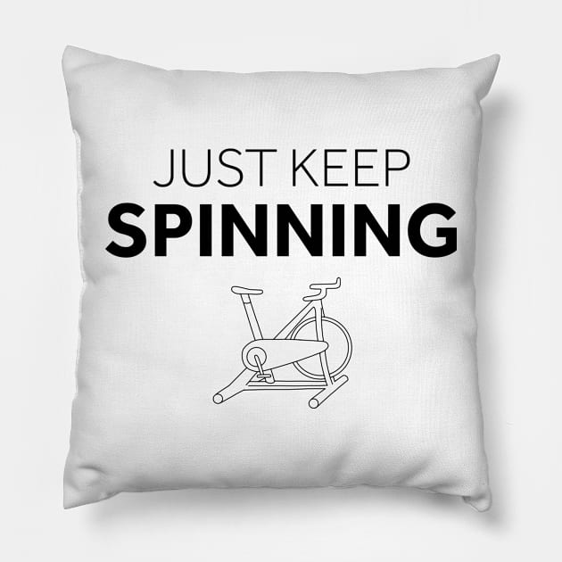 Just Keep Spinning Pillow by murialbezanson