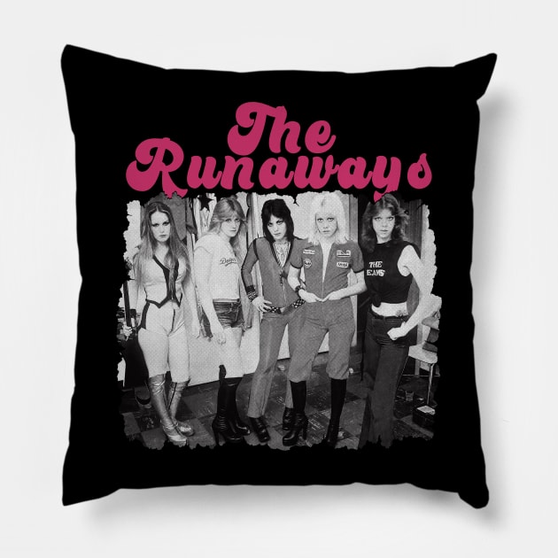 the runaways//vintage 70s Pillow by azuki_89