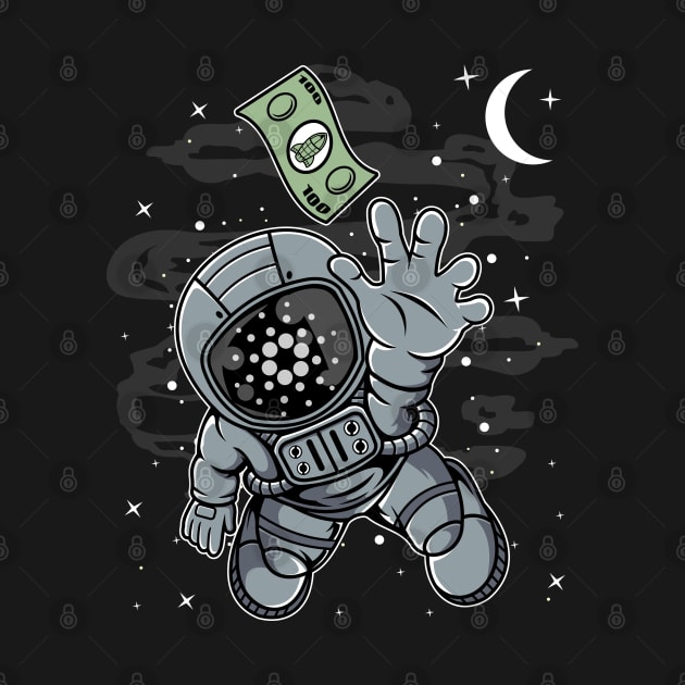 Astronaut Reaching Cardano ADA Coin To The Moon Crypto Token Cryptocurrency Blockchain Wallet Birthday Gift For Men Women Kids by Thingking About