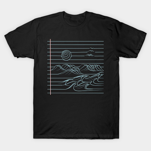 OCEAN WAVES NOTEBOOK PATTERN - Waves - T-Shirt