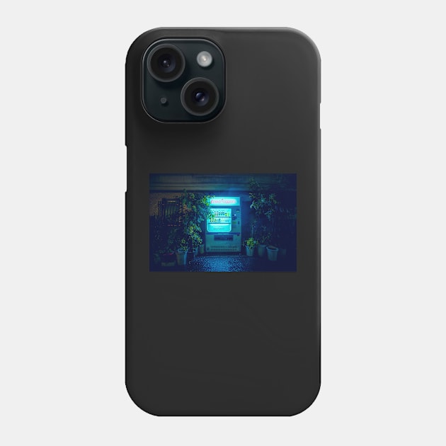 Japanese Vending Machine In The Midnight Rain Phone Case by TokyoLuv