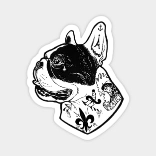 Tattooed French Bulldog Magnet