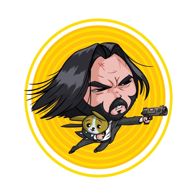 Cute John Wick by Sebaimage