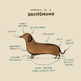 Anatomy of a Dachshund T-Shirt