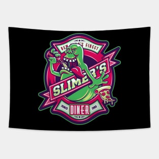 Slimer's Diner - Ghostbusters Pizza Tapestry