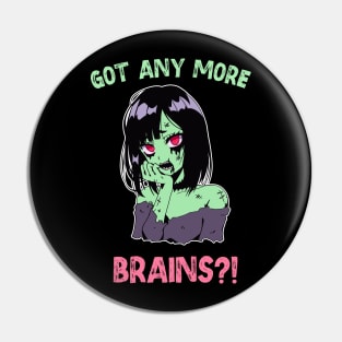 Kawaii Halloween Anime Zombie Girl Pin