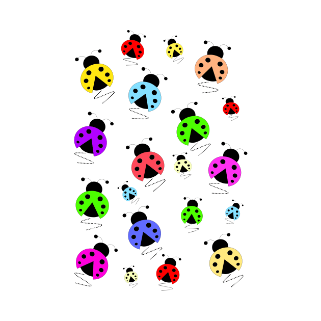 COLORFUL Ladybug Scatter by SartorisArt1