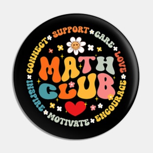 Math Teacher Math Club Squad Mathematics Club Long Sleeve T-Shirt Pin