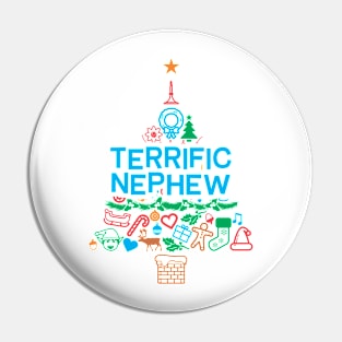 Terrific Nephew Gift - Xmas Tree - Christmas Pin