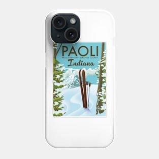 Paoli Orange County Indiana Ski poster Phone Case