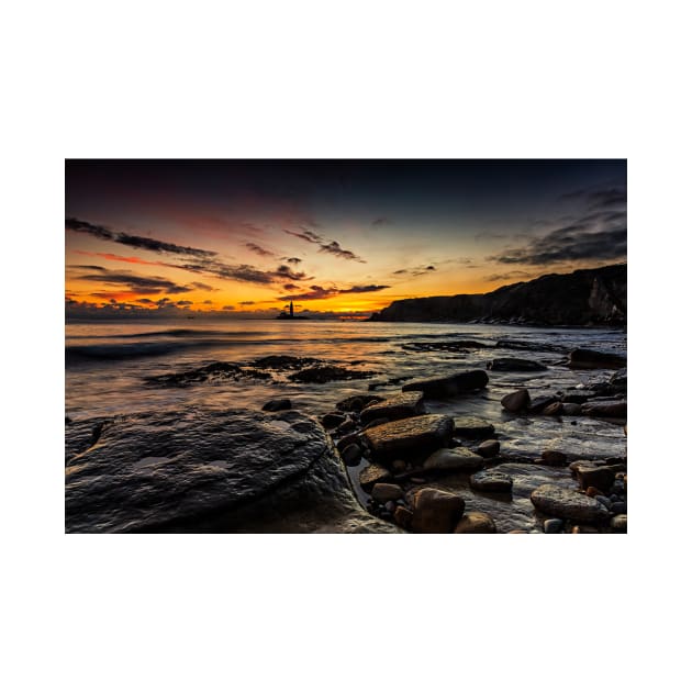 Sunrise At St Marys Lighthouse by Reg-K-Atkinson