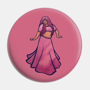 Pink belly dancer Pin