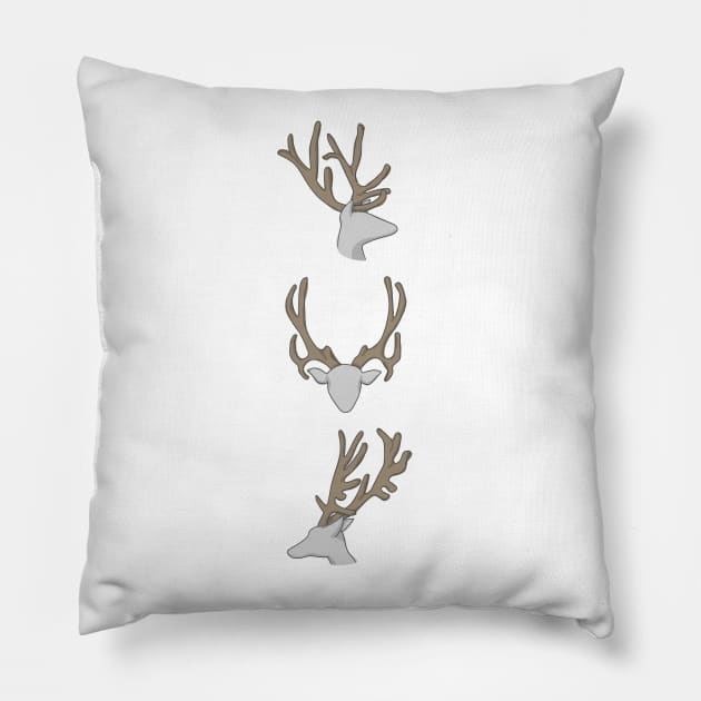 Three Little Deer Pillow by Aelin