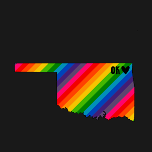 USA States: Oklahoma (rainbow) T-Shirt