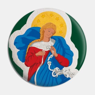 Mary who unties the knots Pin