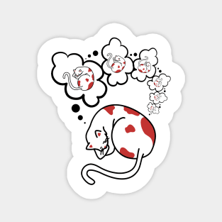 Dreaming cat Magnet