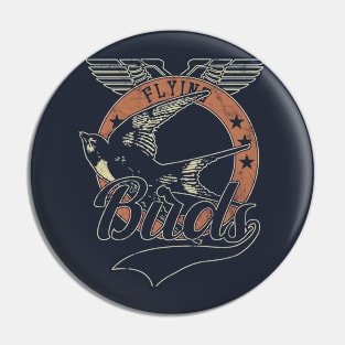 Flying Vintage Birds Pin