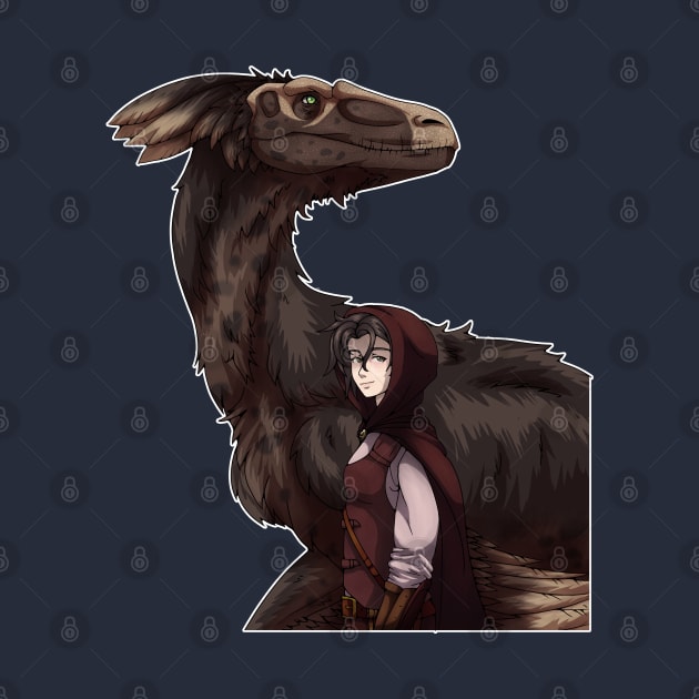 Rainy Day Dinosaur (Cut-out) by SakuraDragon