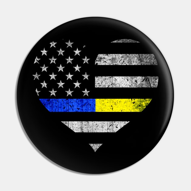 Thin Blue Gold Line - 911 Dispatcher - Police Officer Pin by bluelinemotivation