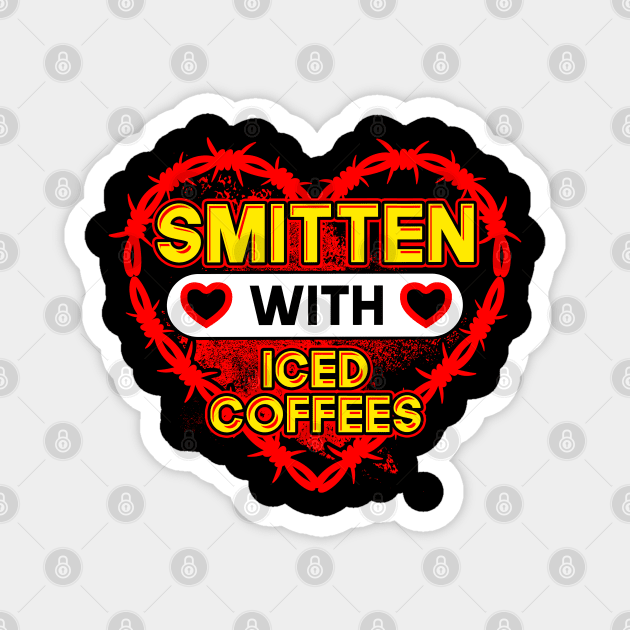 Smitten With Iced Coffees Magnet by belownormal