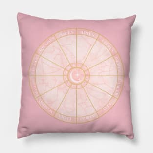 Constellation Chart (pink and gold) Pillow